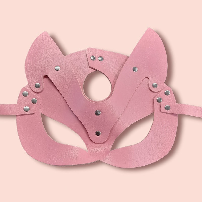 Máscara Gato Con Hebilla Rosa