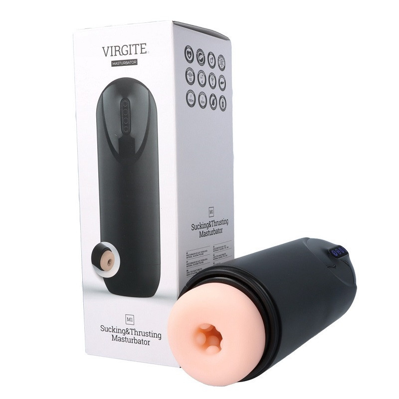 Masturbador Masculino Recargable impulsor Vibrador Succionador Virgite