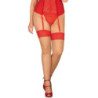 Medias Obsessive Beige Lisas Encaje Rojo Blossmina Medias Obsessive Beige Lisas Encaje Rojo Blossmina