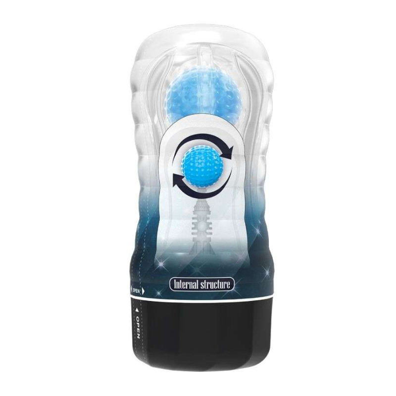 Masturbador Texturado Pretty Love Vacuum Cup Black Planet Azul