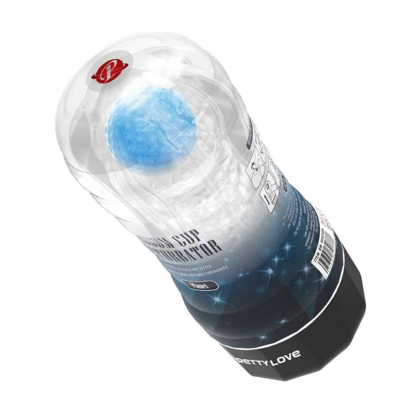 Masturbador Texturado Pretty Love Vacuum Cup Black Planet Azul