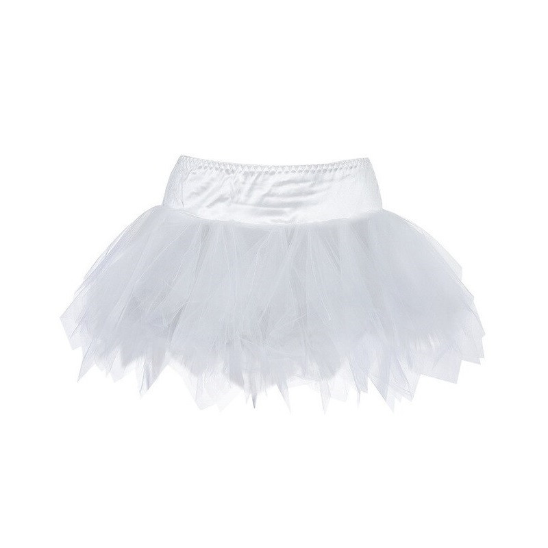 Mini Falda Tutú De Tul Blanco