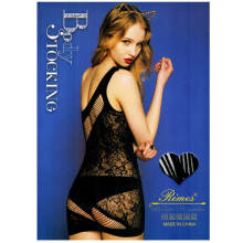 Mini Vestido De Rimes Negro 7042