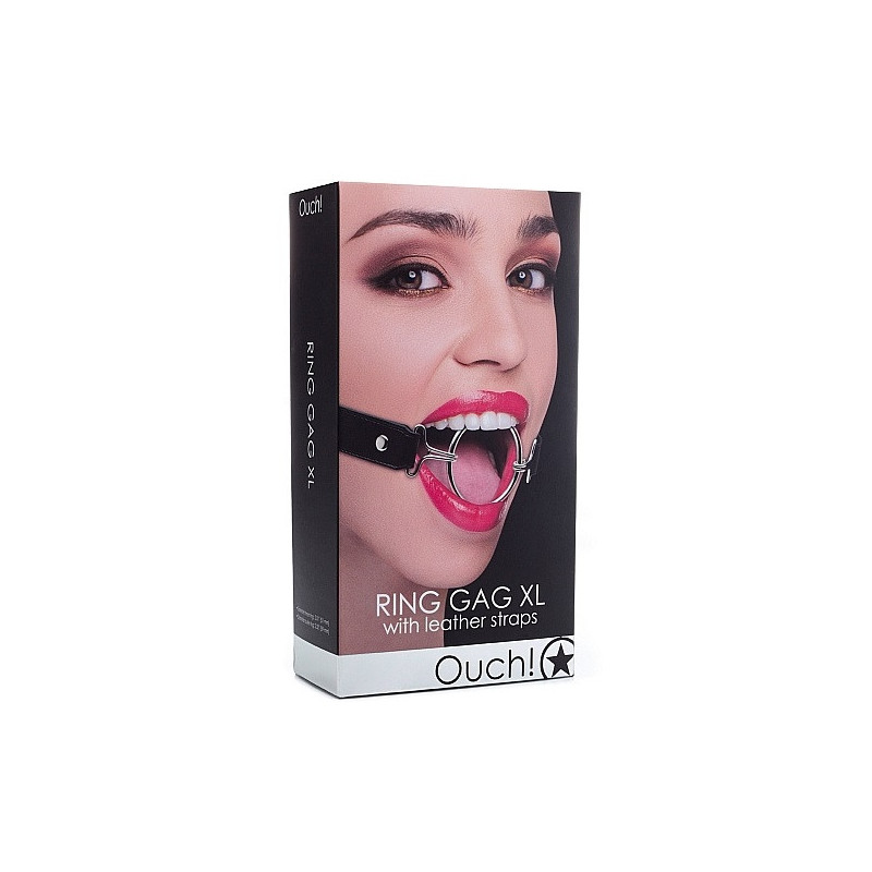 Mordaza Con Anillo Ouch Ring Gag XL Negra Mordaza Con Anillo Ouch Ring Gag XL Negra