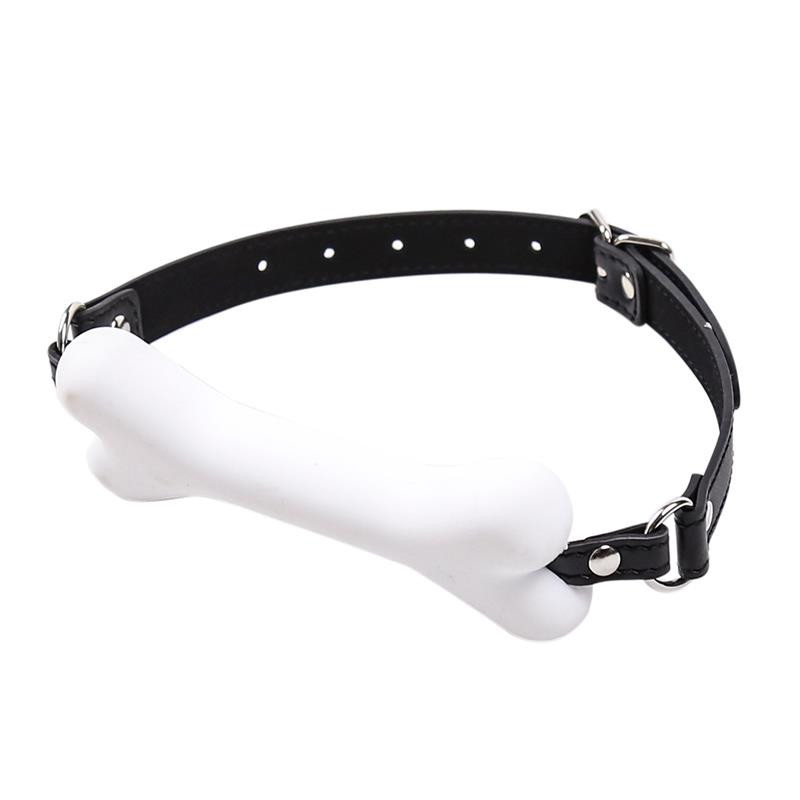 Mordaza Hueso Silicona Blanco Talla L BDSM Line