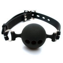 mordaza Transpirable Silicona Negra Fetish Addict M