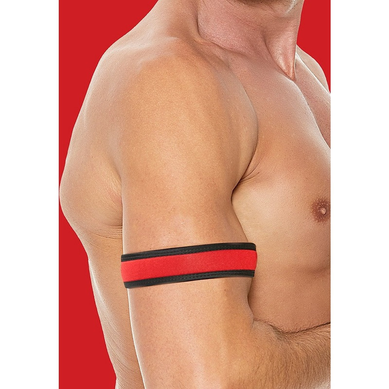 Pack 2 Bandas Brazo Ouch Neopreno Rojo Y Negro