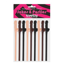 Pack 9 Pajitas Lovetoy Pene Colores